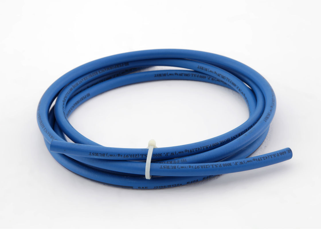 Blauwe NBR-Vezel Spiraalvormige Koelmiddel het Laden Slang, wp 500psi, 600psi