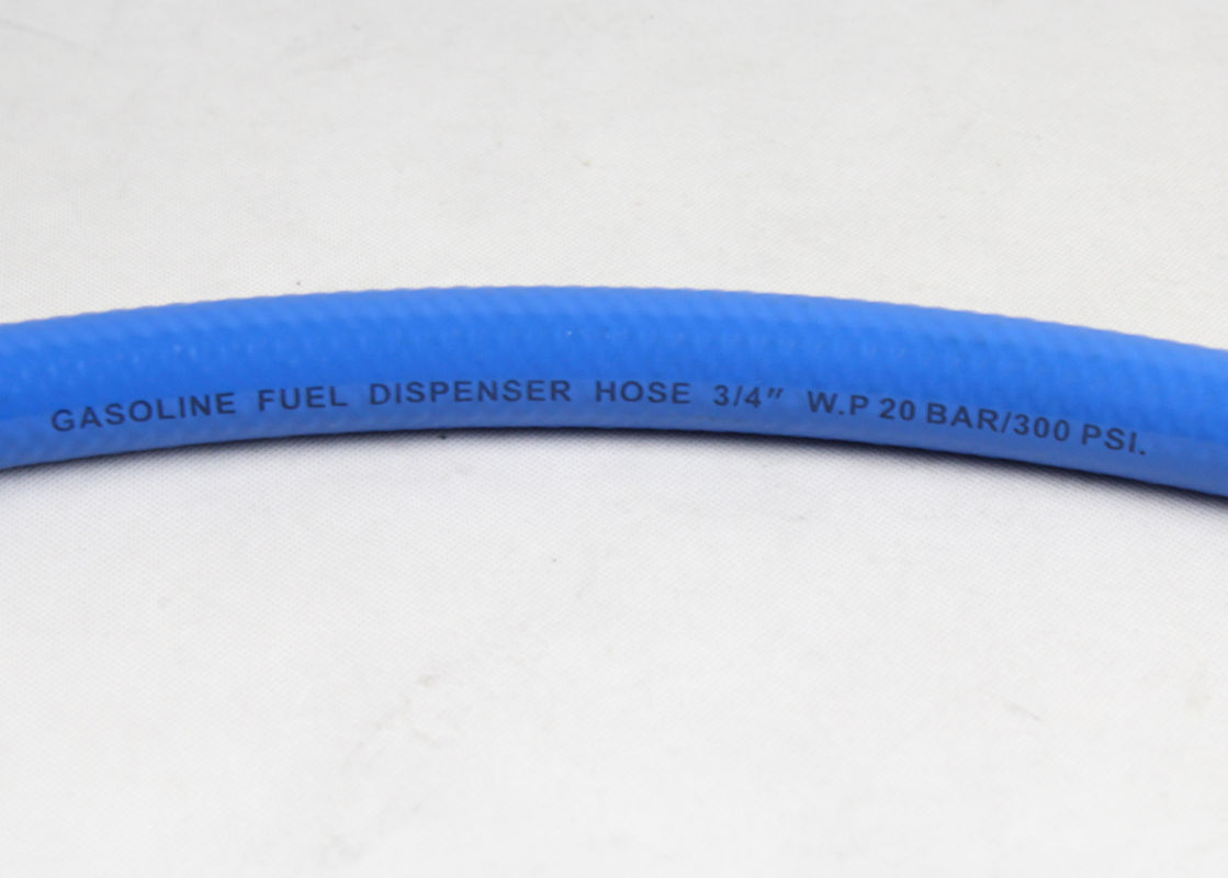 Blauwe Flexibele Brandstofslang 30 Bar Enige Draad voor Benzinestation, identiteitskaart 3/4 Duim
