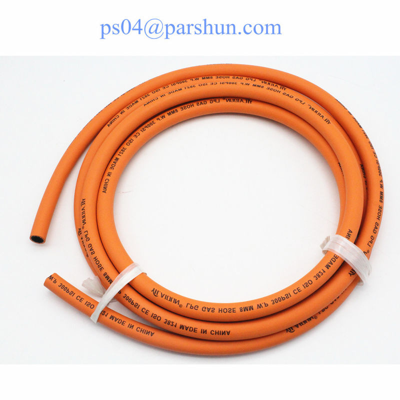 Rubber Oranje Lage Druk Flexibele Duim van BS Slang Gas EN16436 5/16 de“