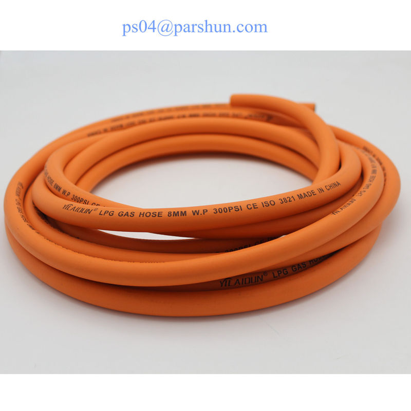 Rubber Oranje Lage Druk Flexibele Duim van BS Slang Gas EN16436 5/16 de“