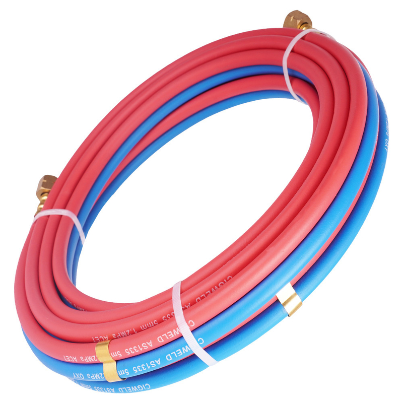 Verouderingsbestand 1/4'x50FT slijtvast Grade R Oxy/Acet Twin Welding Hose Assembly