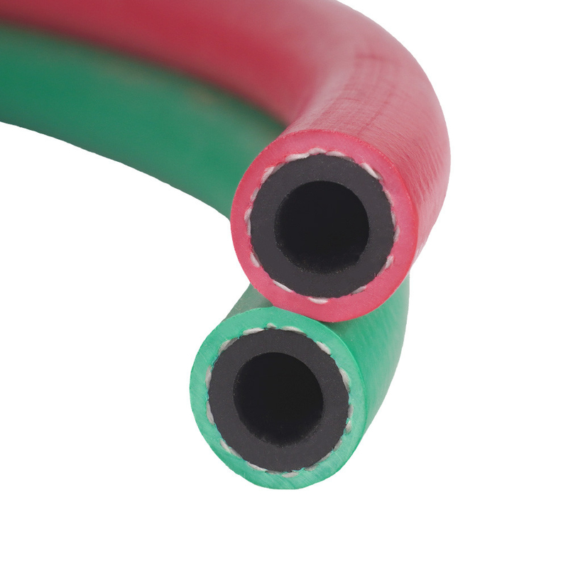 Verouderingsbestand 1/4'x50FT slijtvast Grade R Oxy/Acet Twin Welding Hose Assembly