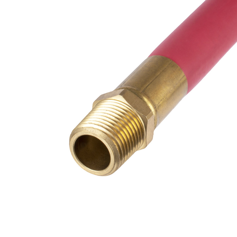 Rood EPDM 1/2' X 50FT met NPT mannelijke rubberen luchtslang voor gecomprimeerde lucht