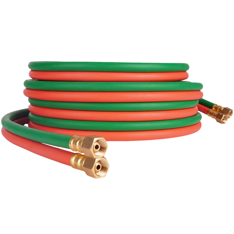Dubbelkleurig zuurstofacetyleen 1/4' x 100ft las tweeling rubber slang assemblage