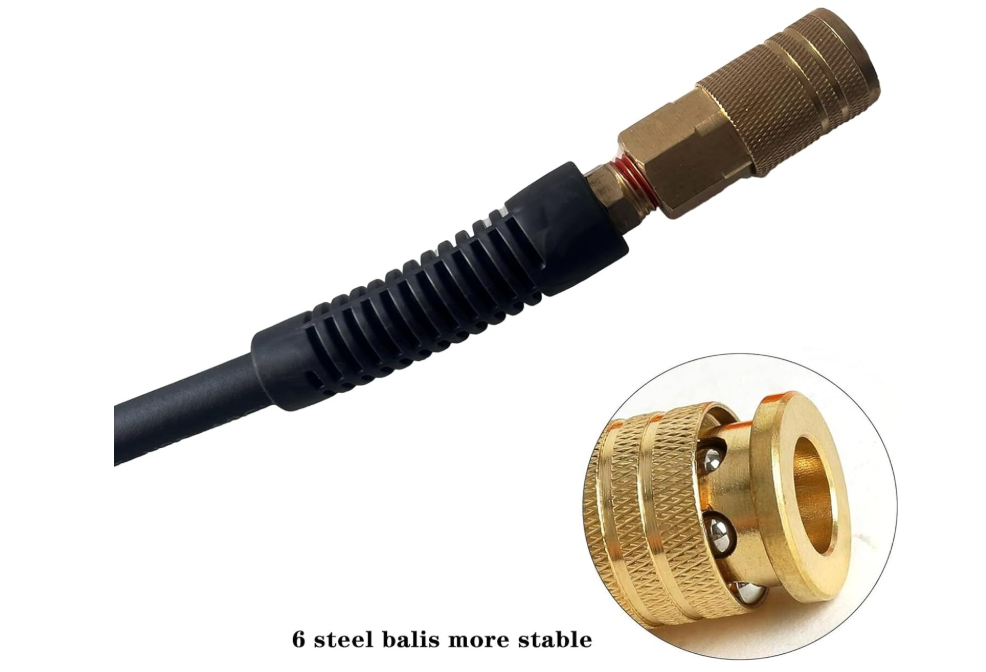 Hybrid Air Hose - Lightweight Flexible Rubber PVC Hose with 300 PSI for Industrial Tools