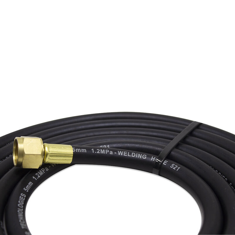 Hoogdruk 300 PSI Twin Welding Hose met flexibele rubberconstructie en beweegbare koperen armaturen
