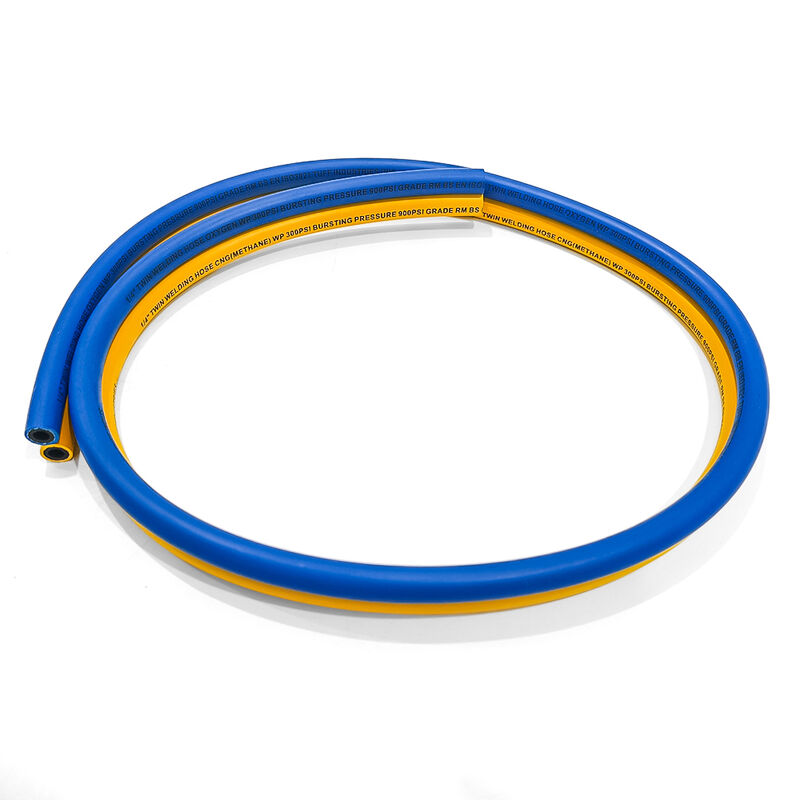 Heavy Duty Twin Welding Hose met vezel gevlochten versterking en EN ISO 3821-certificering voor zuurstofacetyleen toepassingen