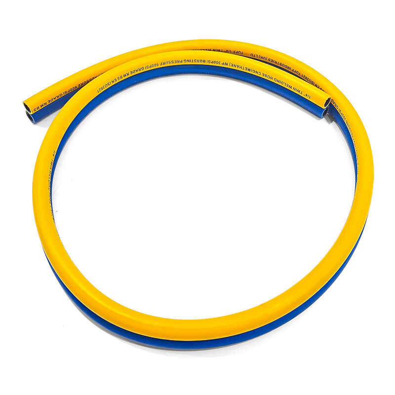 Heavy Duty Twin Welding Hose met vezel gevlochten versterking en EN ISO 3821-certificering voor zuurstofacetyleen toepassingen