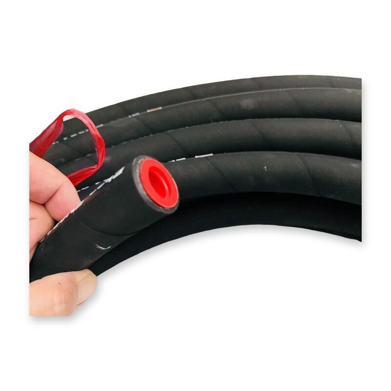 EN 854 2TE Textielversterkte hydraulische rubber slang met olie- en weersbestendige dekking en aanpasbare lengte