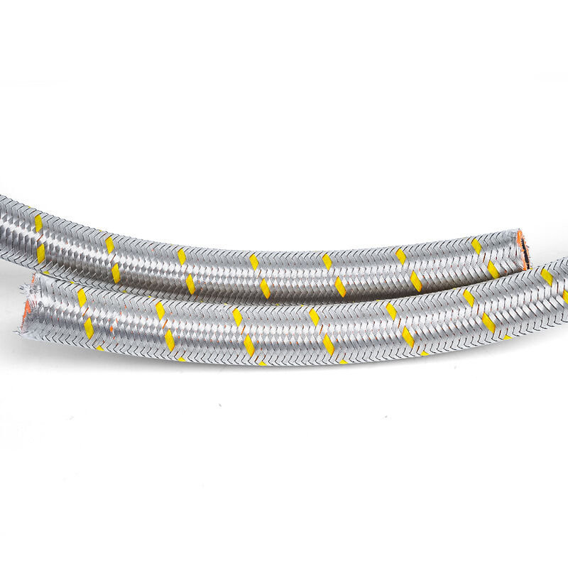 Hoogwaardig gebreide katoen/roestvrij staal als dekking NBR brandstofslang Flexibel & oliebestendige, gratis snijdienst voor industriële hydraulische systemen